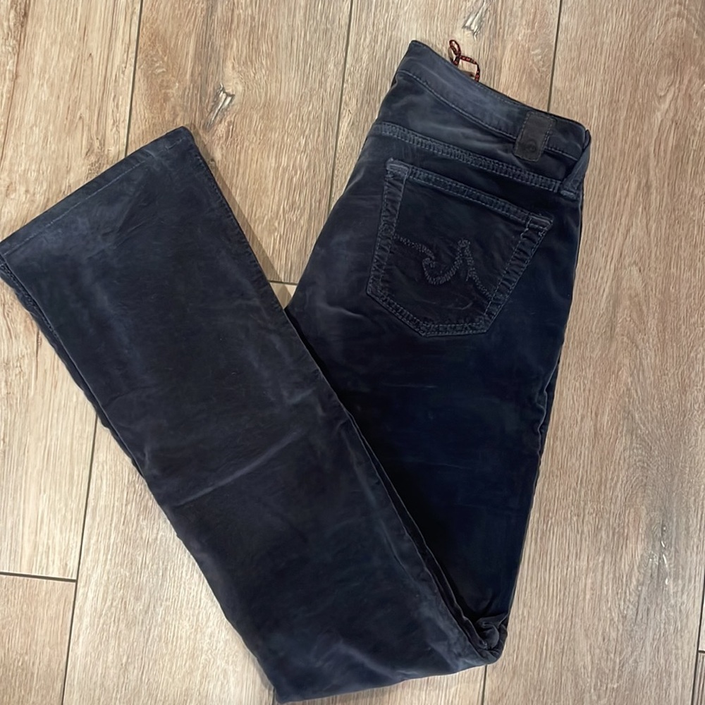 AG The Kiss Dark Gray Velvet Jeans Size 26R - Picture 8 of 8